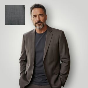 Michael Kors Mens 44R Charcoal Gray‎ Blazer 100% Wool Sport Coat Designer